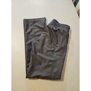 FIGS Technical Collection Women S Livingston Scrub Pants Gray w/blue Tie (A1050)